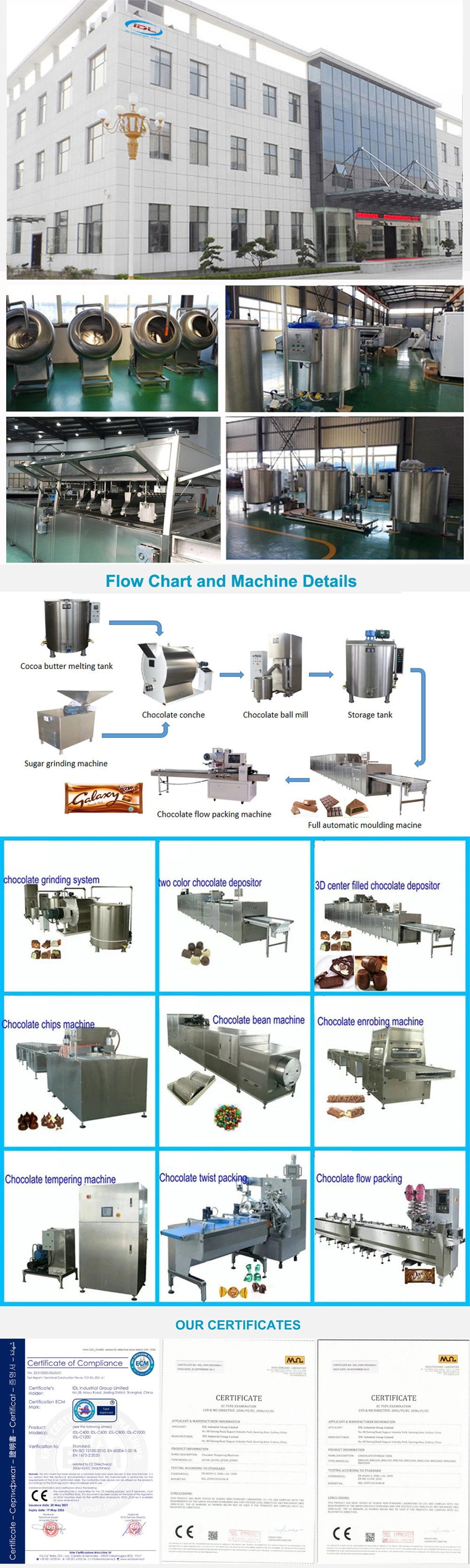 China Manufacturer Chocolate Machine Snack Food Machinery Chocolate Processing Line