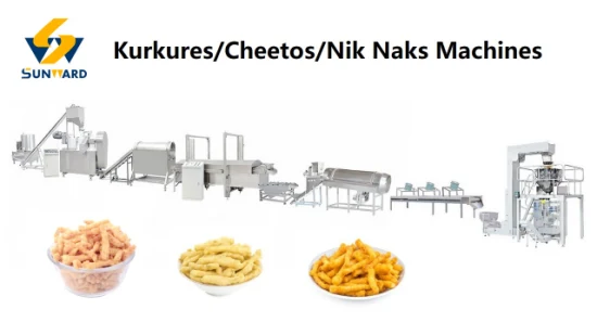 Niknak Kurkure Machine Puffs Machine Линия по производству закусок